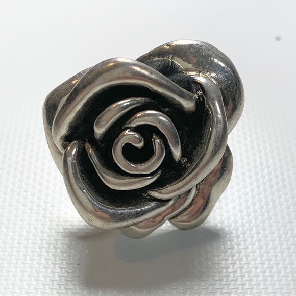 Silver Rose Statement Ring - Picture 5 of 5